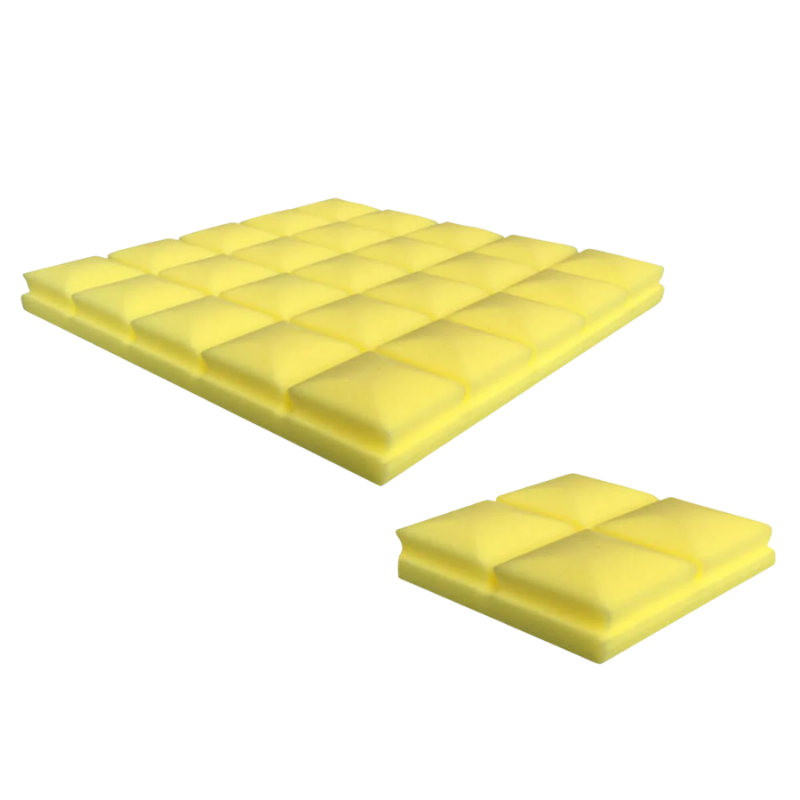 Arrowzoom Hemisphere Grid Adhesive Backed Series Acoustic Foam yellow.