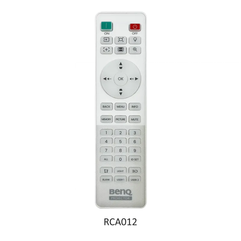BenQ AK700ST 4000-Lumen 4K Short Throw Laser Golf Simulator Projector - Certified Refurbished remote control view.