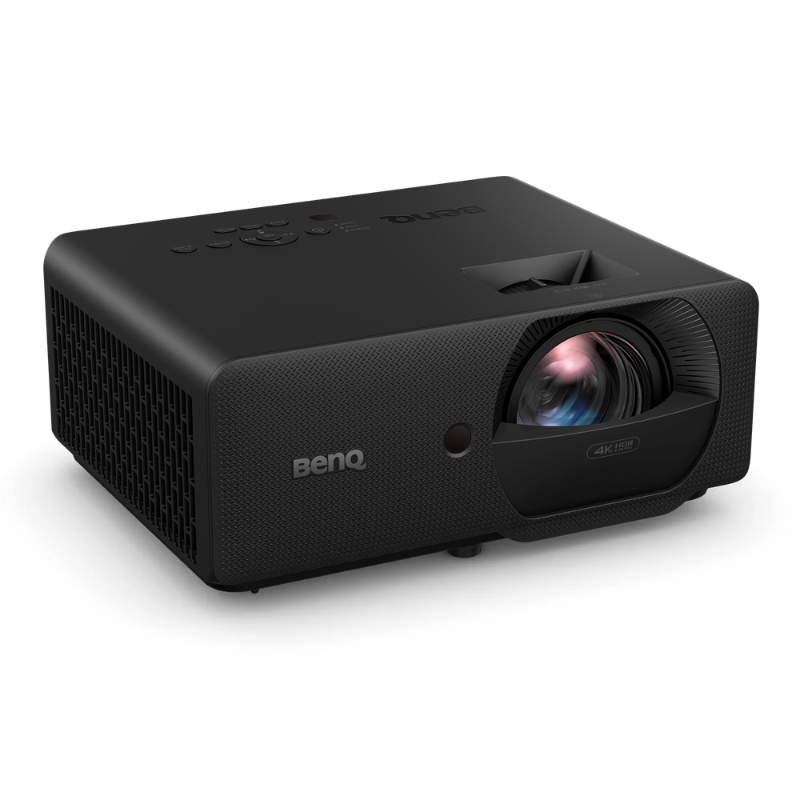 BenQ LK830ST 4000-Lumen 4K Ultra Short Throw Laser Golf Simulator Projector angled right view.