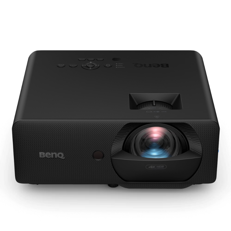 BenQ LK830ST 4000-Lumen 4K Ultra Short Throw Laser Golf Simulator Projector slight top view.