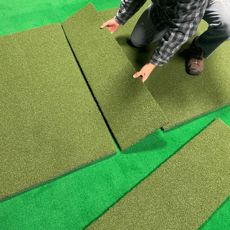 Big Moss True Launch PLUS Hitting Strip man placing the strip down.