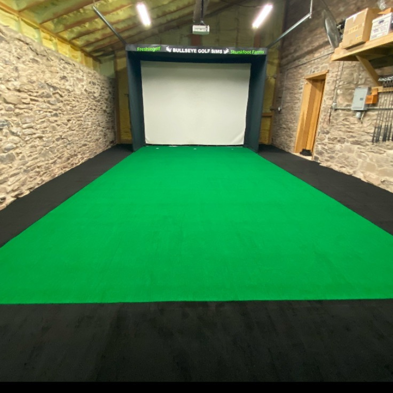 Big Moss V2 Putting Turf full setup front view.
