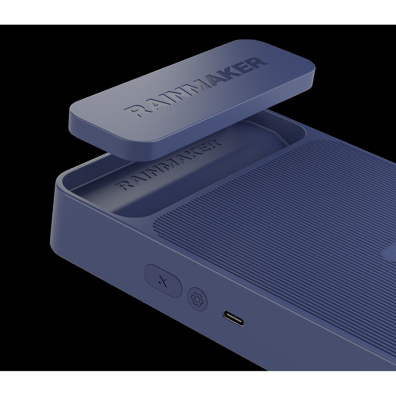 Blue Tees Rainmaker Launch Monitor detachable magnetic remote.