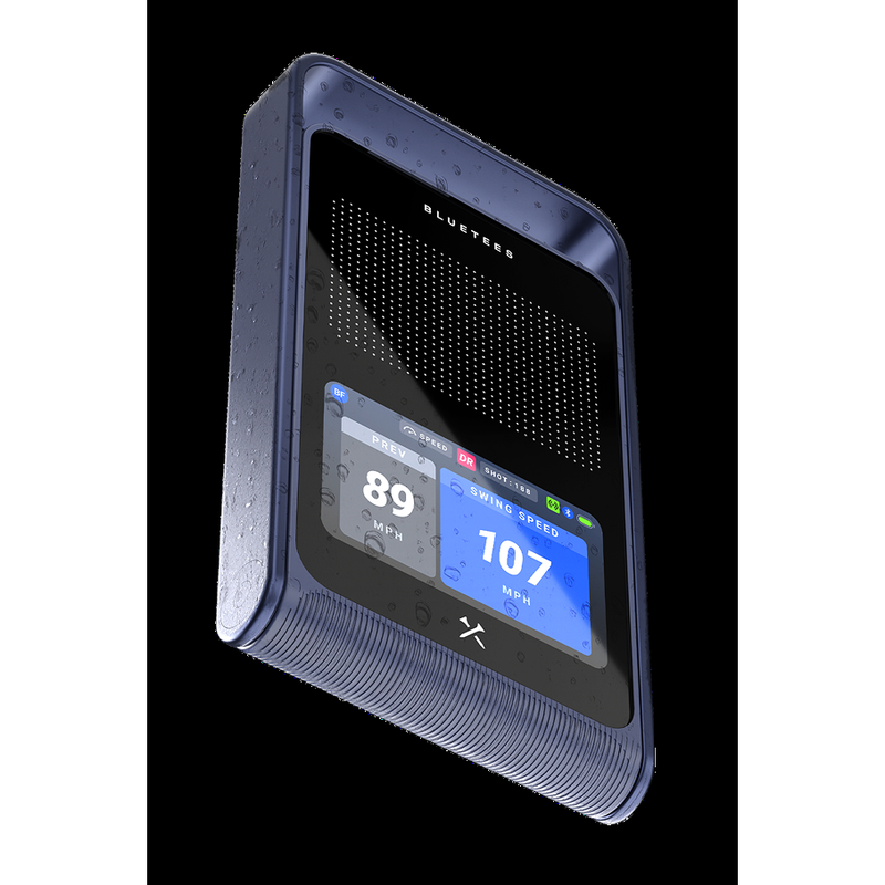 Blue Tees Rainmaker Launch Monitor ipx4 water resistant design.