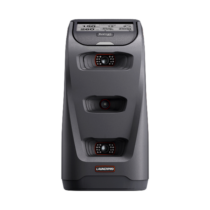 Bushnell Golf Launch Pro Circle B Edition Launch Monitor front view.