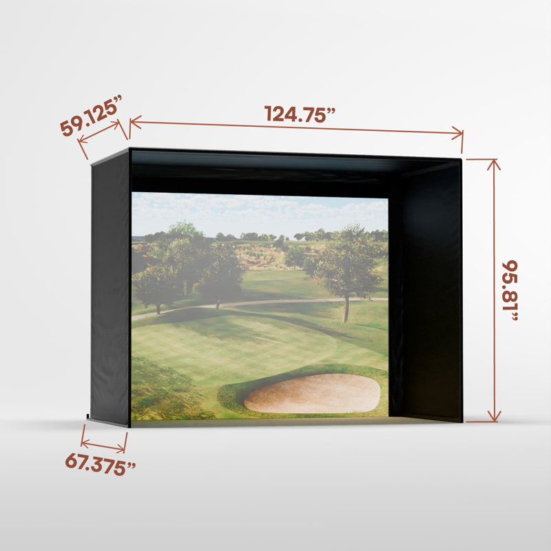 Carls Place DIY front view dimensions labeled graphic 124.75 inch wide 95.81 inch tall.