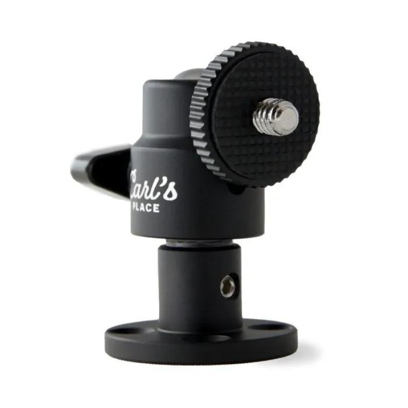 Carl's Place Golf Camera Wall Mount side view with logo.