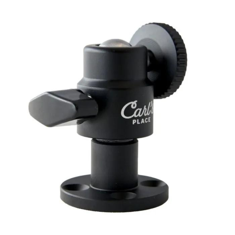 Carl's Place Golf Camera Wall Mount left side view with logo.