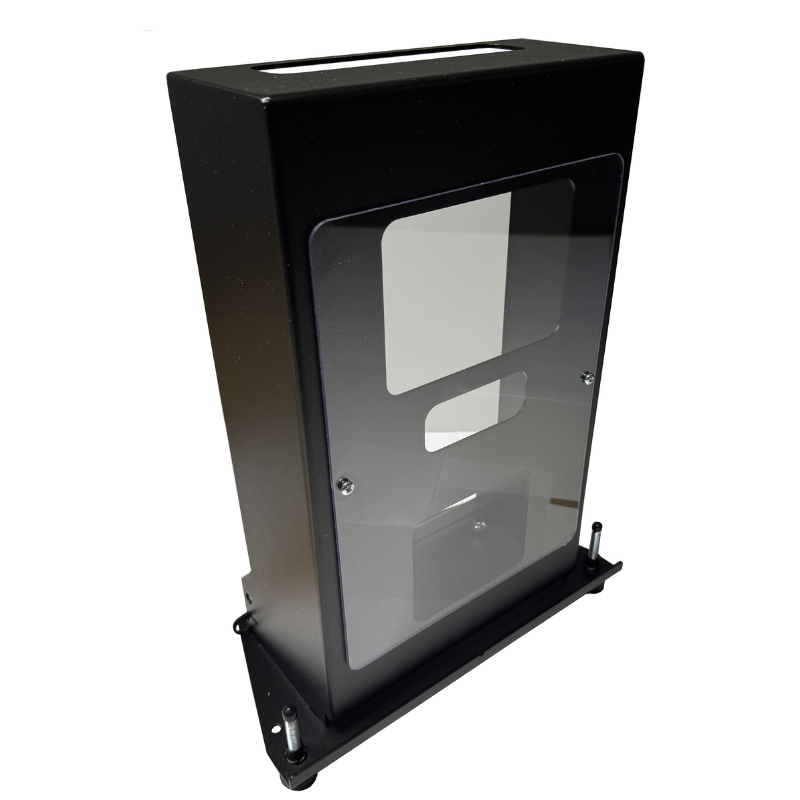 EYE MINI LITE Protective Case angled view clear glass panel.