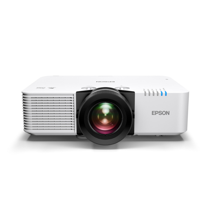 Epson L690SU Powerlite 6200-Lumen WUXGA Short Throw 3LCD Laser Projector front view.