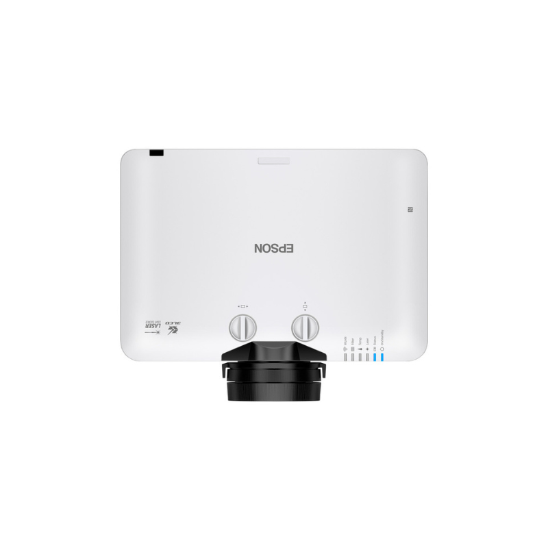 Epson L690SU Powerlite 6200-Lumen WUXGA Short Throw 3LCD Laser Projector top view.