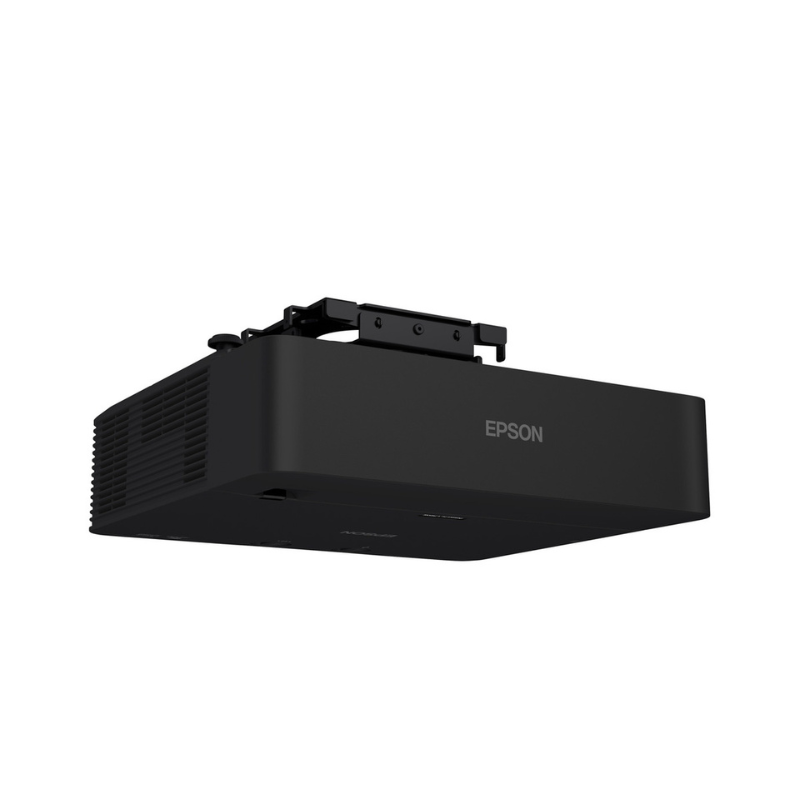 Epson L795SE PowerLite 7000-Lumen WUXGA Short Throw 3LCD Laser Projector with 4K Enhancement collapsed mount rear angle view. 