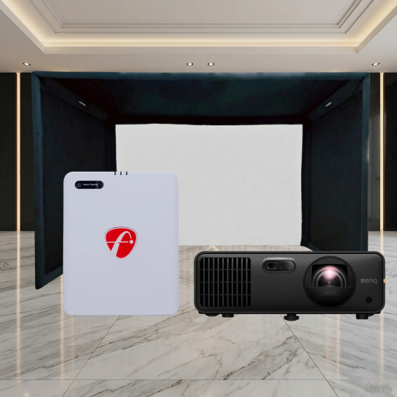 FlightScope Mevo Gen2 Launch Monitor Projector SIGPRO Commercial Golf Simulator Enclosure Package