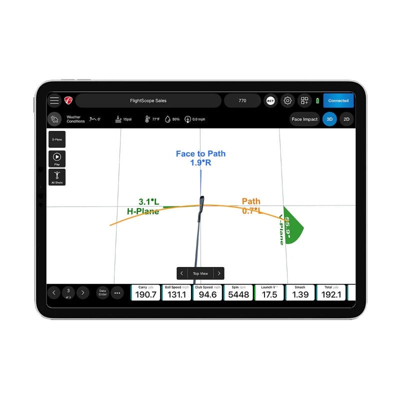 FlightScope Pro Package & Face Impact Location Bundle 3D Mevoplus.