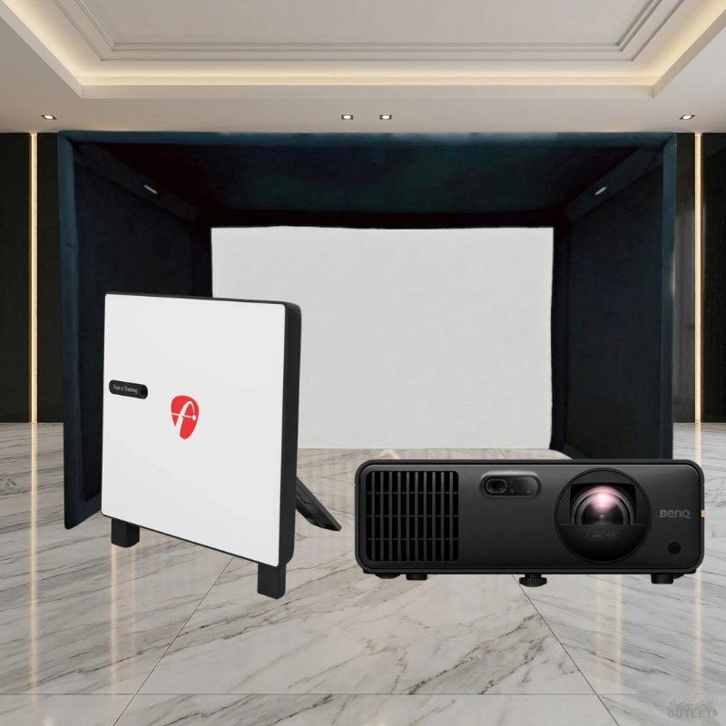 FlightScope X3C Launch Monitor Projector SIGPRO Commercial Golf Simulator Enclosure Package