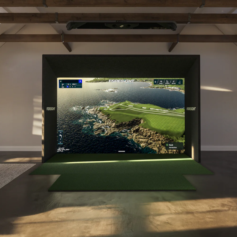 Foresight Sports SIM IN A BOX Custom Golf Simulator GCHawk 13 feet wide.