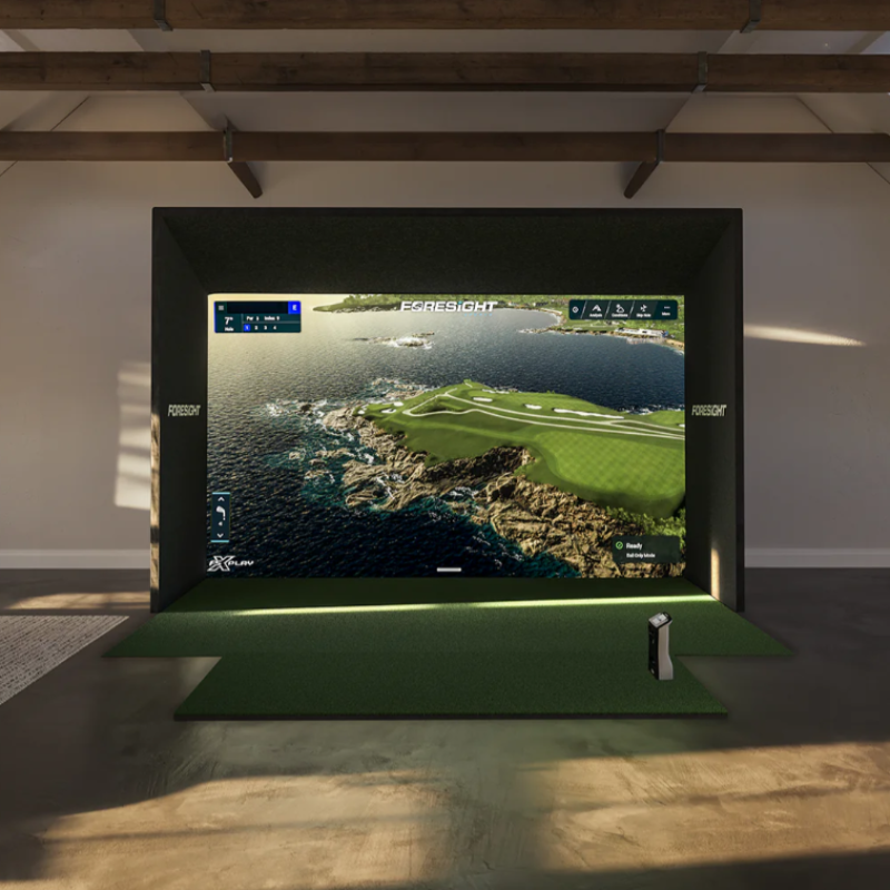 Foresight Sports SIM IN A BOX Custom Golf Simulator QuadMAX 13 feet wide.