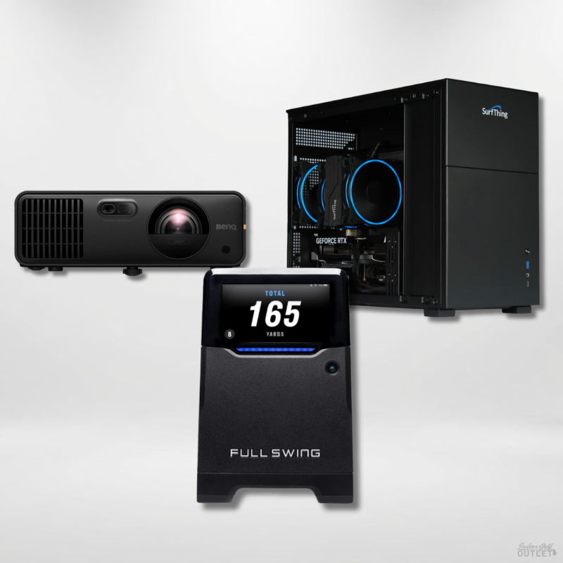 Full Swing KIT Launch Monitor Projector Golf Simulator Computer Package.