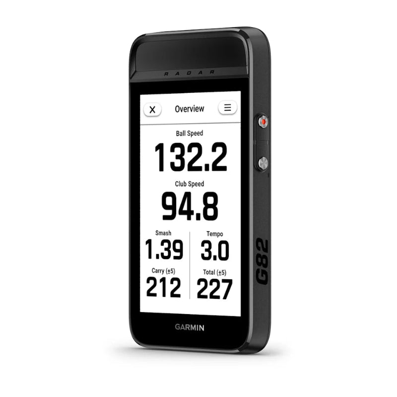 Garmin Approach® G82 GPS Golf Handheld and Launch Monitor left angle view.