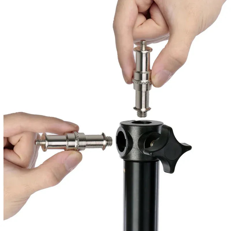 Heavy-Duty Air-Cushioned Light Stand adjustment handle detail.