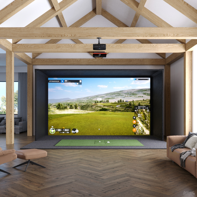 Indoor Golf Outlet Golf Simulator Installation Standard Design.