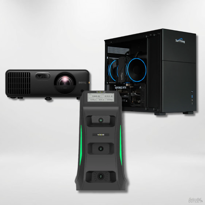 NVISAGE NEO-E Launch Monitor Projector Golf Simulator Computer Package.