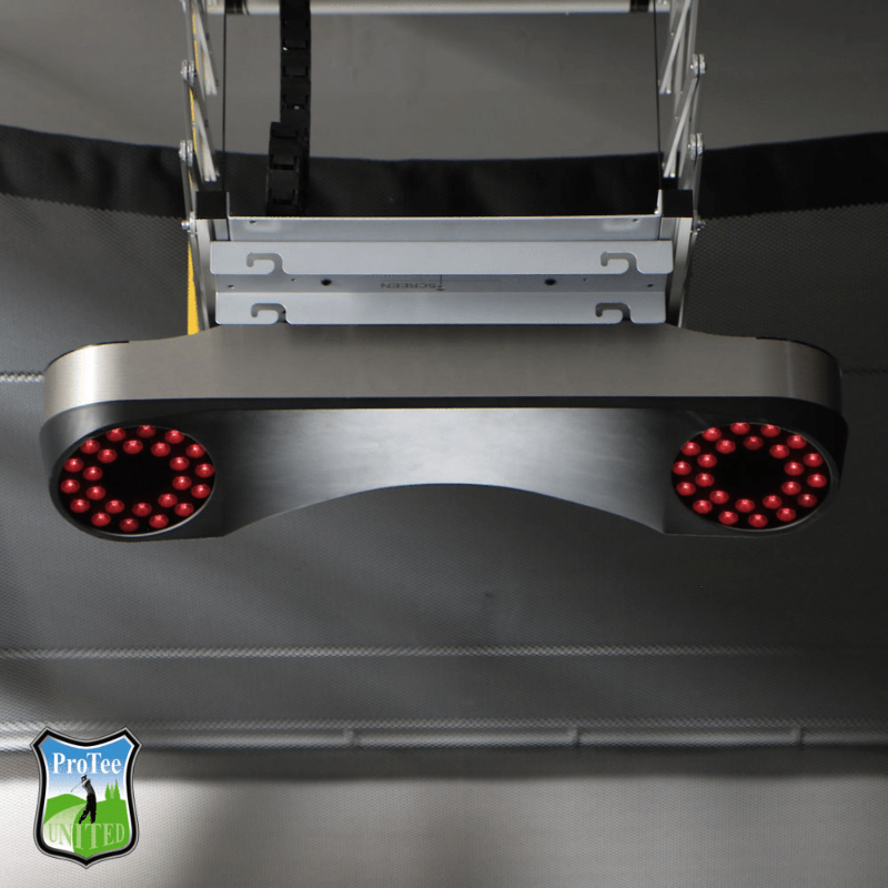 ProTee United VX Launch Monitor mounted view.