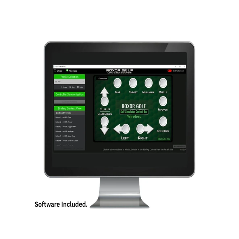 Roxor Golf Control Box GSP-TB Edition front view of green panel with golf control box labeling.