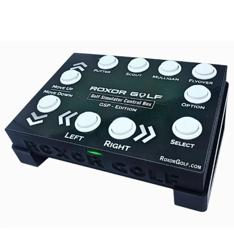 Roxor Golf Control Box GSP TB Edition front view white background.