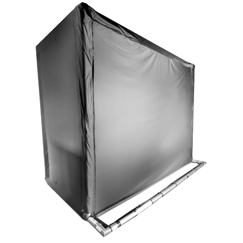 SIGPRO Golf Simulator Blackout Screen backing on commercial enclosure.