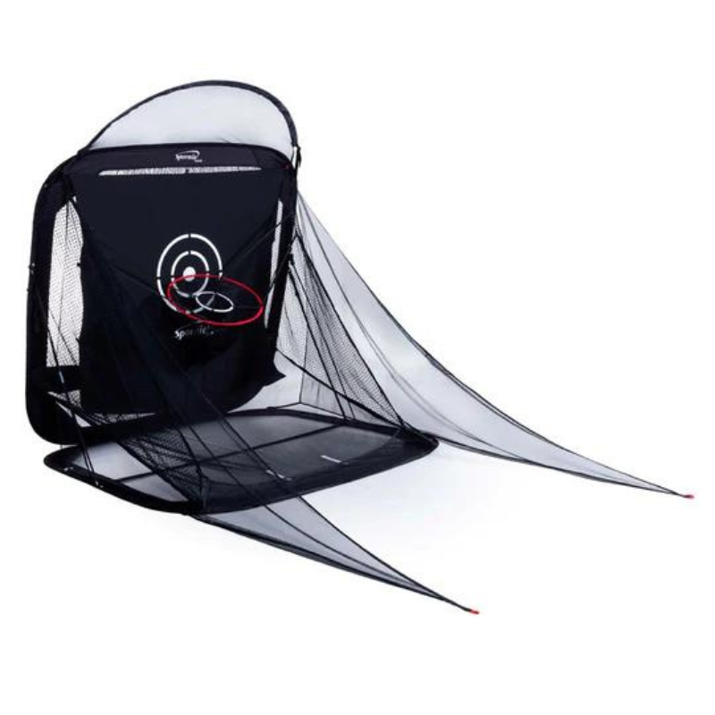 Spornia Side Net Extensions attached to hitting net.