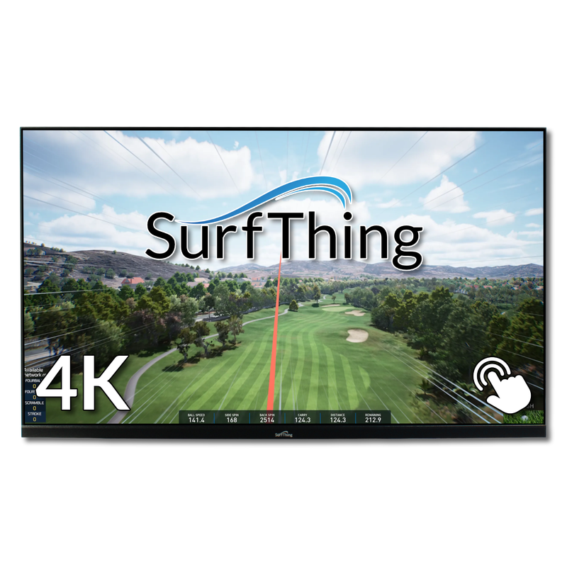 SurfThing ProStation 32" 4K Touch Screen Display (No Stand) front view screen on.