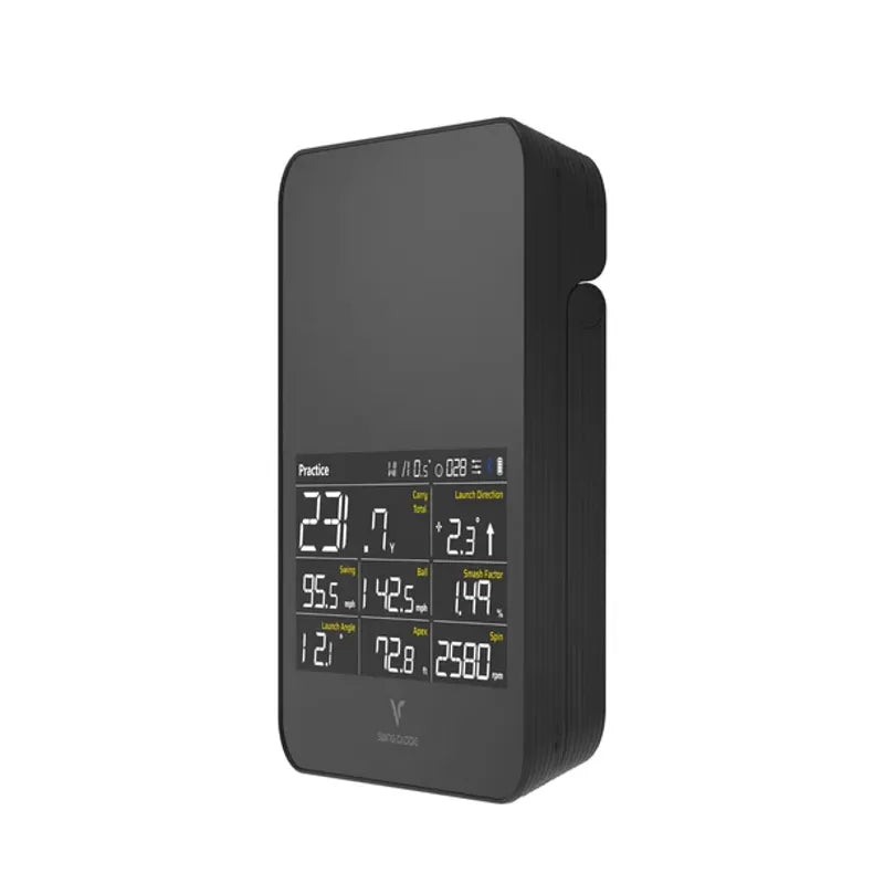 Swing Caddie SC4 Pro Launch Monitor side view.