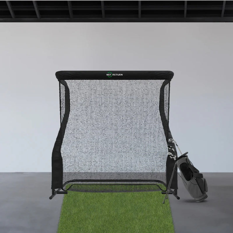The Net Return Home Series Golf Net Junior setup view from front.