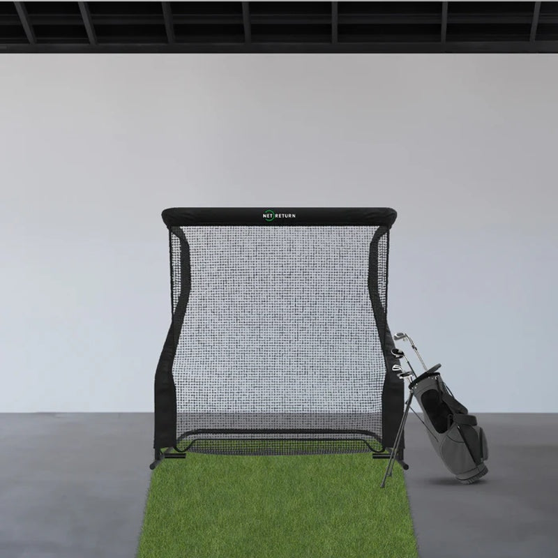 The Net Return Home Series Golf Net Mini front view setup.