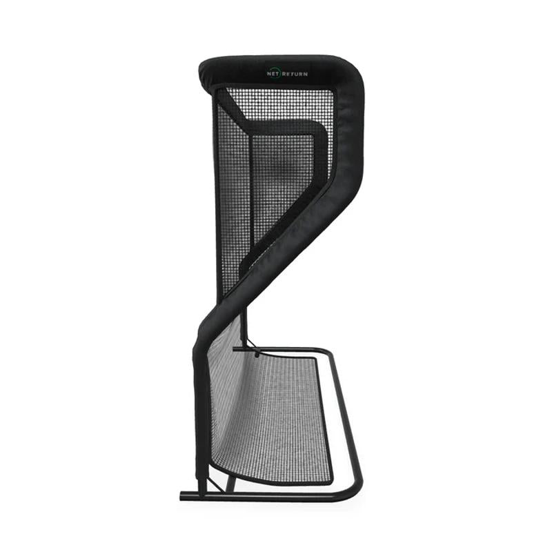 The Net Return Pro Series Golf Net Pro 9 side view of frame.