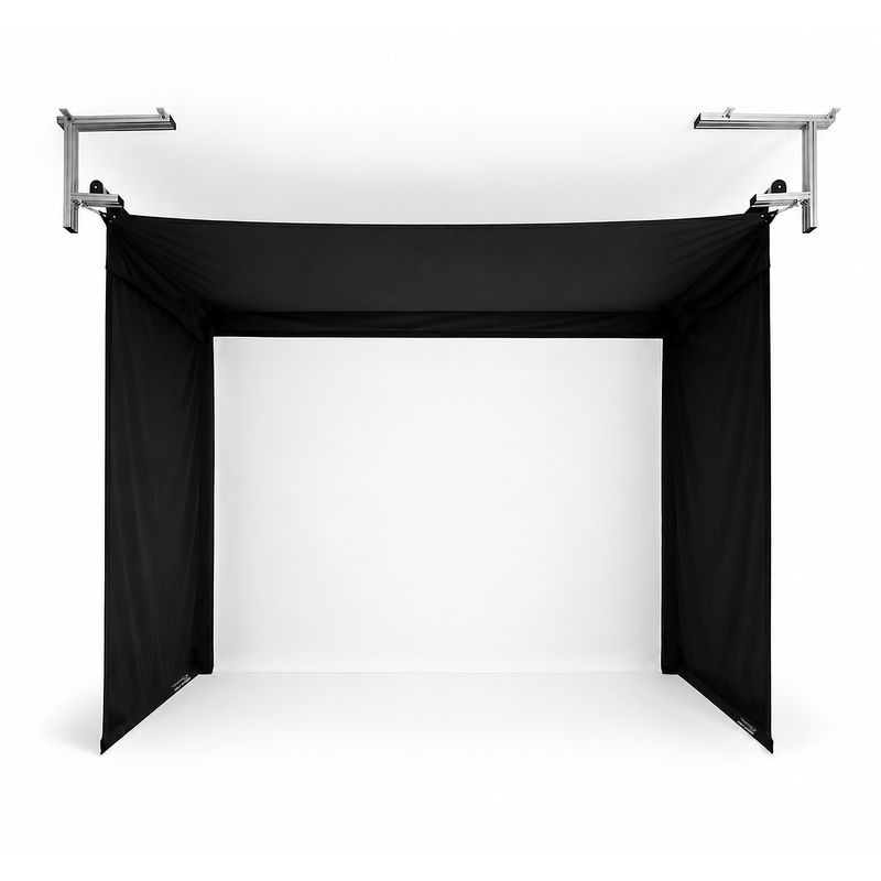 The SportsScreen Vanish Series Golf Simulator Enclosure Vanish 11 hero render view.