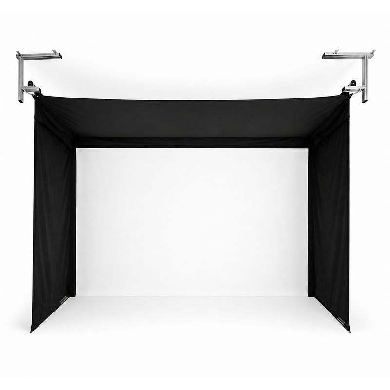 The SportsScreen Vanish Series Golf Simulator Enclosure Vanish 13H hero render view.