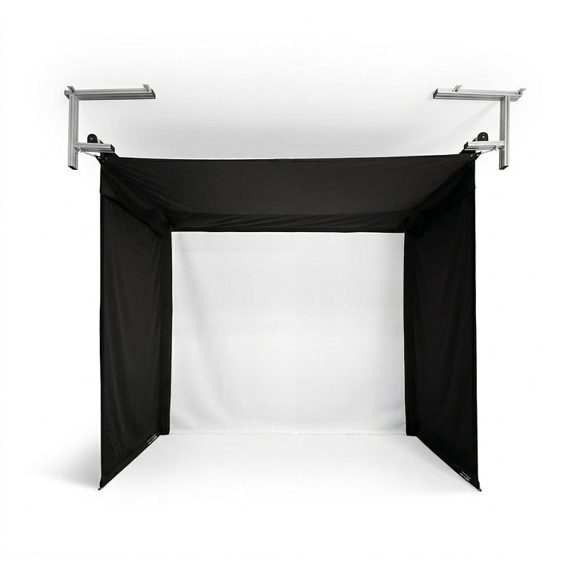 The SportsScreen Vanish Series Golf Simulator Enclosure Vanish 9 hero render view.