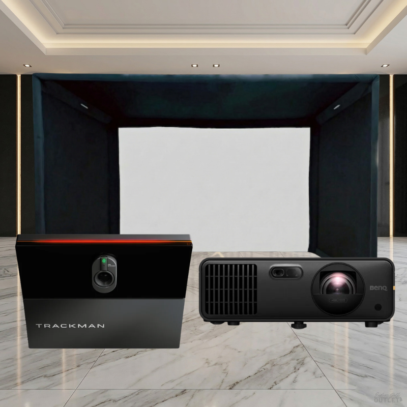 Trackman iO Home Launch Monitor SIGPRO Commercial Golf Simulator Enclosure Projector Package.
