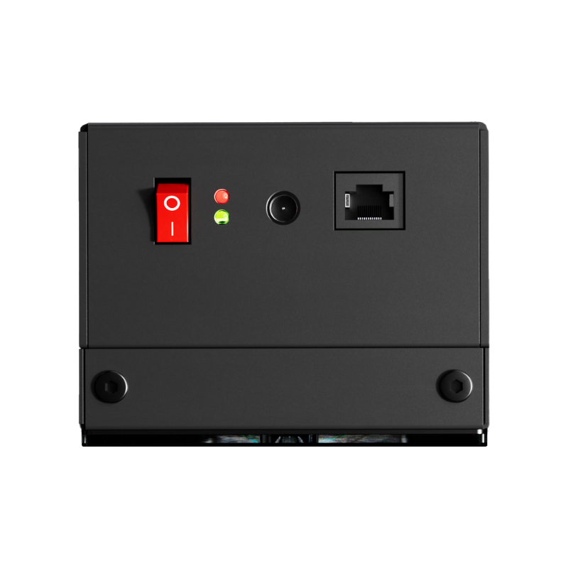 Uneekor EYE XR Launch Monitor power port red switch led indicators.