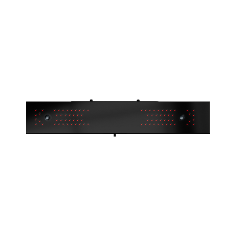Uneekor EYE XR Launch Monitor straight bottom view dual lens red light array.