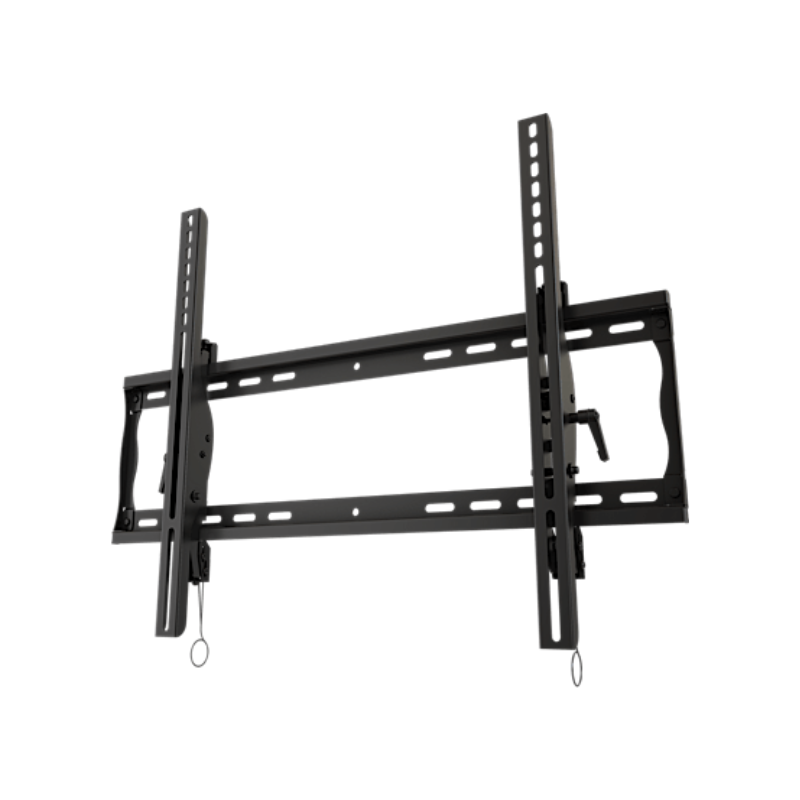 Universal Tilting Wall Mount for 32" to 80" Screens wall mount from an angle with visible tilt levers and sturdy bracket design.