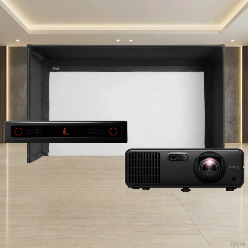 VTrack Carl's Place Pro Golf Simulator Enclosure Projector Package.